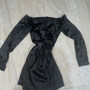 Black silk dress